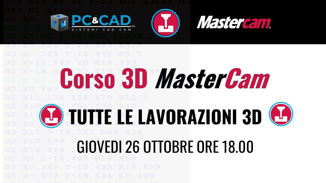 CORSO MASTERCAM FRESA 3D avanzato 2023 aziende